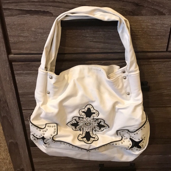 Leather Rhinestone bag - Picture 3 of 6